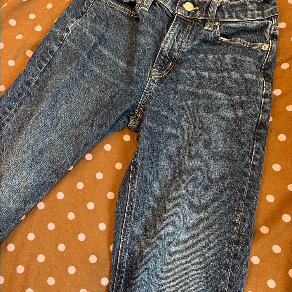 American Eagle Outfitters Women's High-Rise Dark Blue straight Jeans